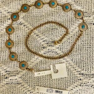 NWT Jessica Simpson Gold/Brass Chain Belt Size Medium